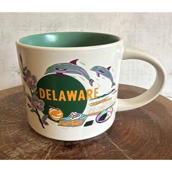 STARBUCKS Mug Delaware Discovery Series 2024 Collectible Coffee Tea Cup 14 Oz - Picture 1 of 11